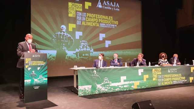 Carnero en su intervención en el Congreso regional de Asaja celebradoen Zamora.