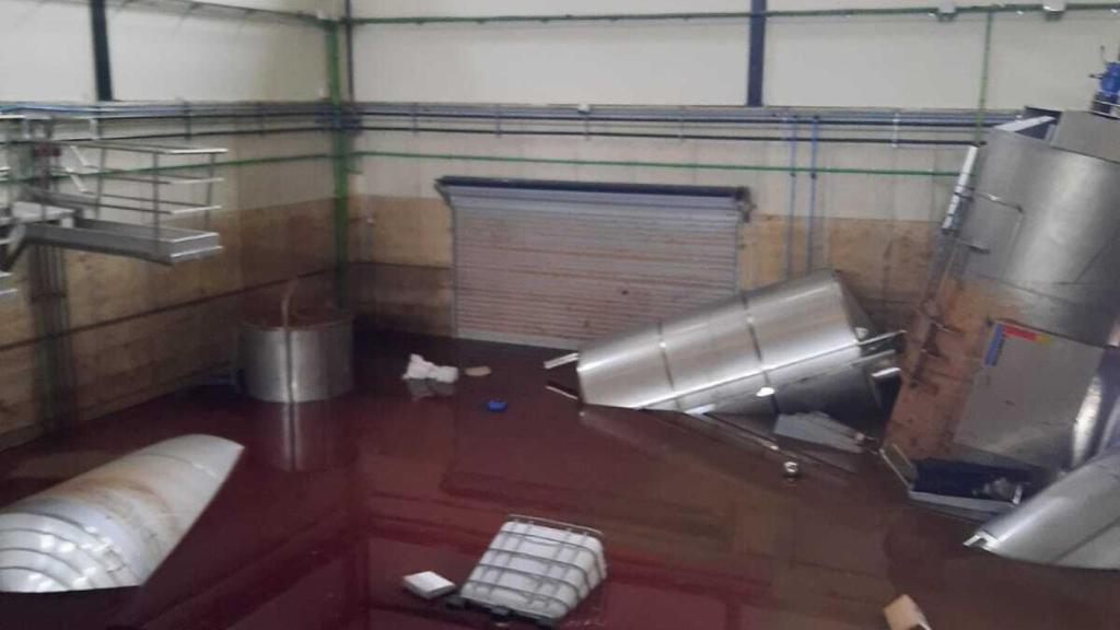 Inundaciones en una bodega de El Toboso (Toledo)