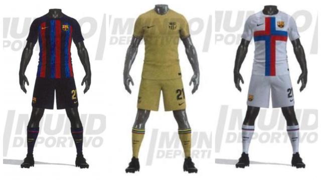 Las tres equipaciones del Barça para la temporada 2022/2023