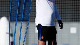 Carlo Ancelotti, durante un entrenamiento del Real Madrid
