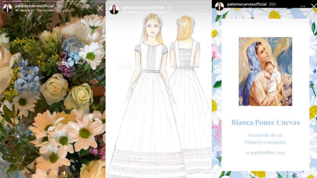 Los detalles de la comunión de Bianca, la hija de Paloma Cuevas y Enrique Ponce.