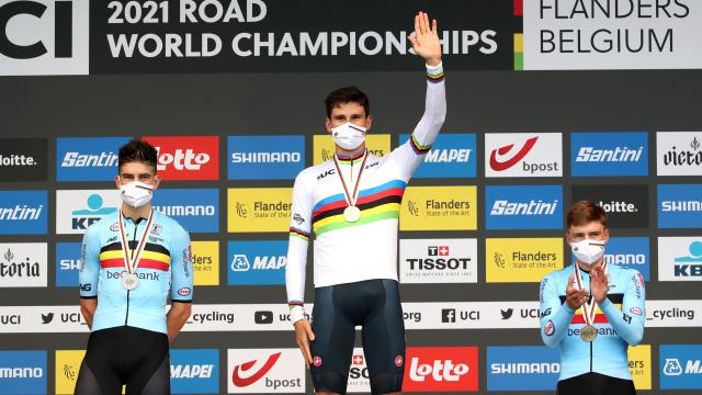 Filippo Ganna, campeón del mundo de contrarreloj por delante de Van Aert y Evenepoel