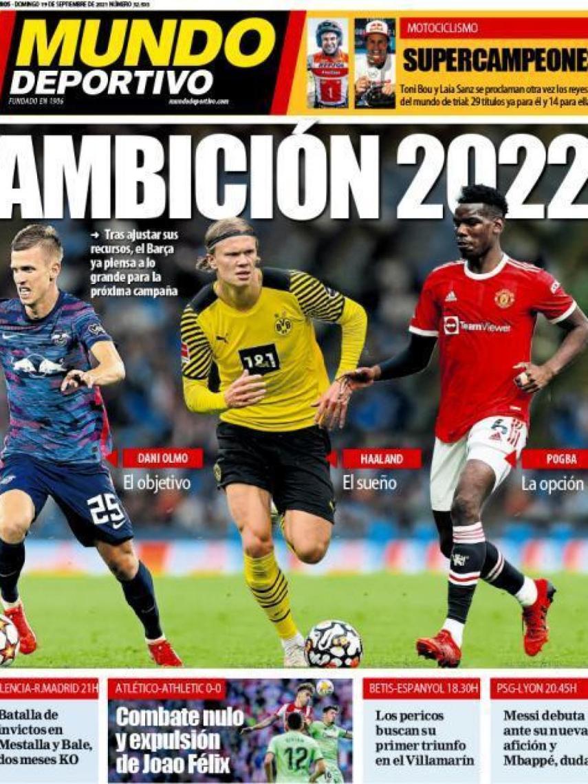 La portada del diario Mundo Deportivo (19/09/2021)