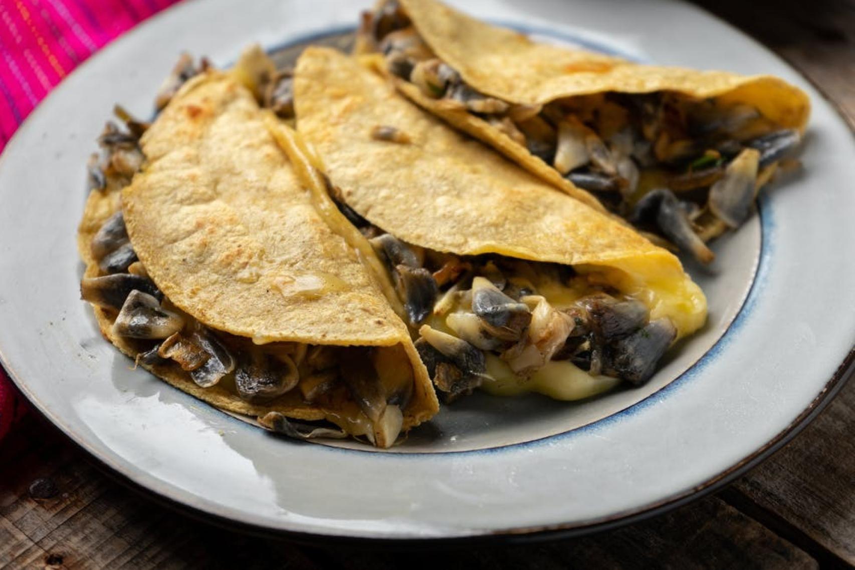 Tortitas con huitlacoche.