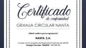 Aenor respalda el sello Granja Circular de Nanta