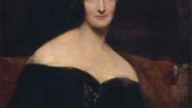 Mary Shelley en un retrato de Richard Rothwell.