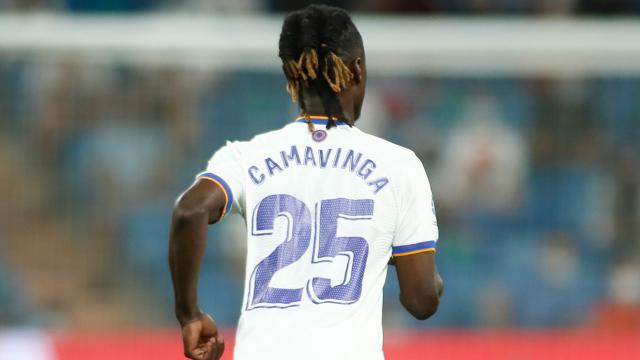 Eduardo Camavinga, en un partido del Real Madrid en la temporada 2021/2022