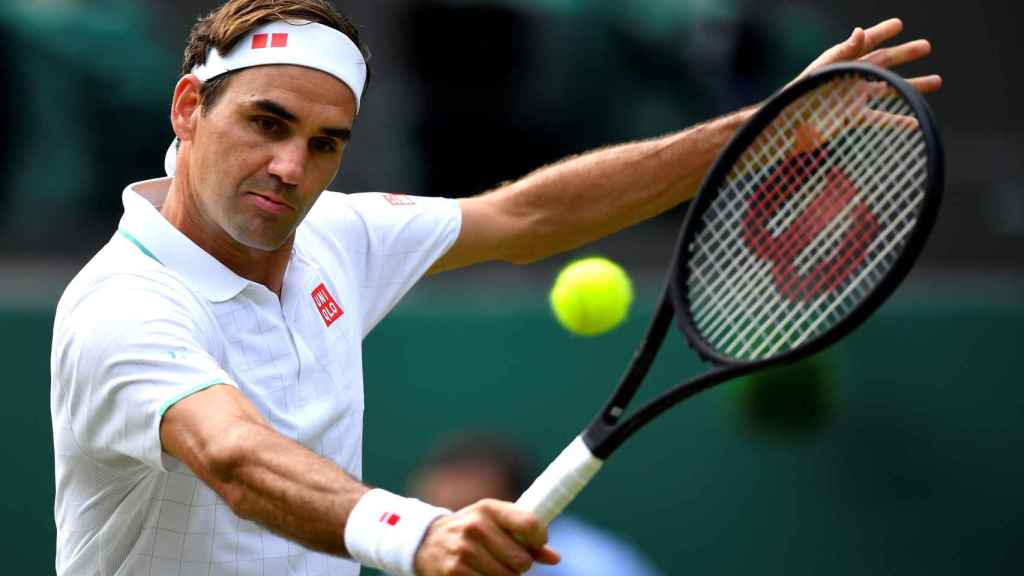 Roger Federer, en Wimbledon 2021