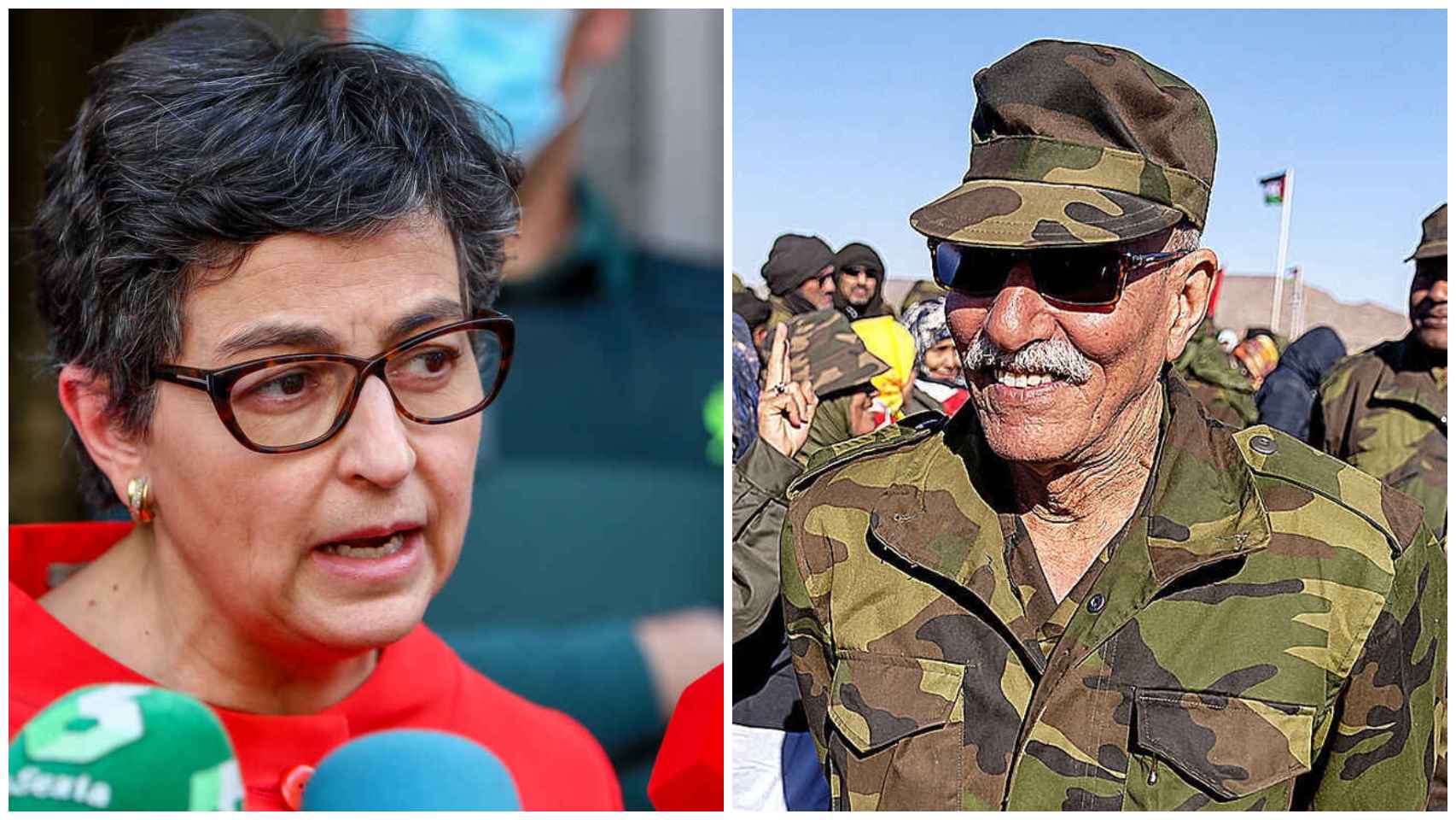 Arancha González Laya y Brahim Ghali, líder del Frente Polisario.