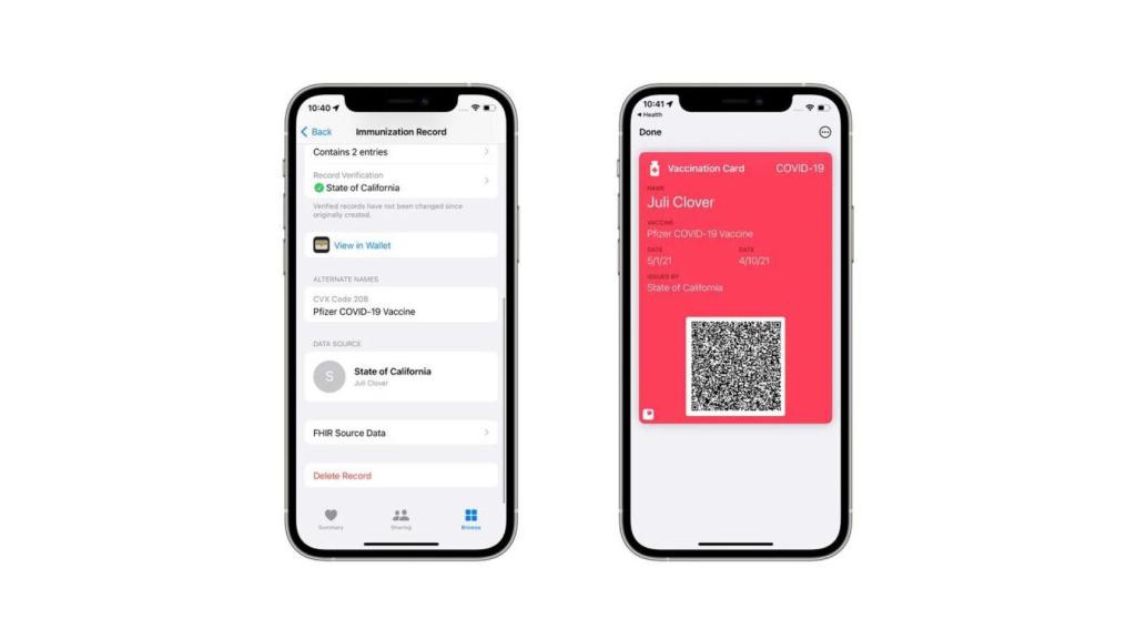 Wallet en iPhone.