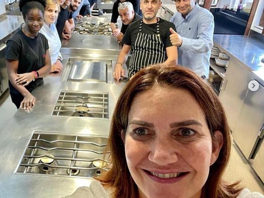 Samantha Vallejo-Nájera y Pepe Rodríguez en el restaurante Lera de Castroverde de Campos