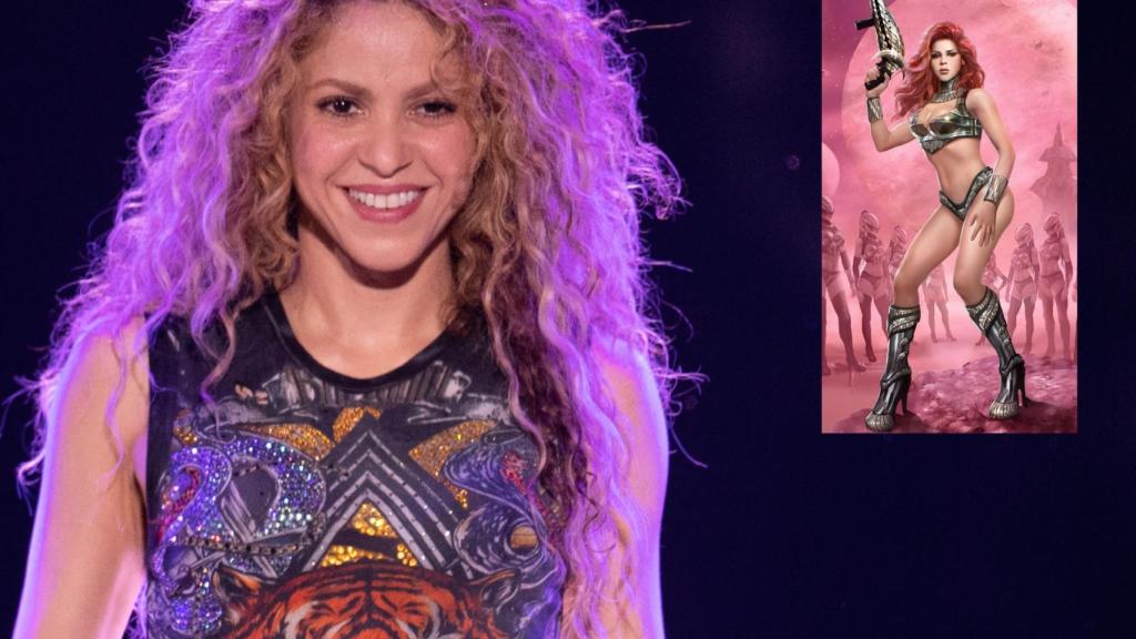 La cantante Shakira en montaje de JALEOS