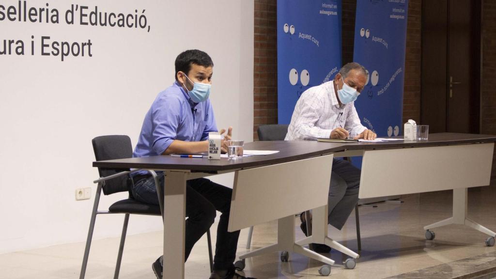El conseller Vicent Marzá con su número dos, el socialista Miquel Soler.