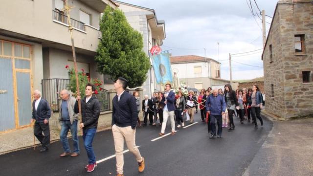 Procesión en Muga de Alba en años anteriores