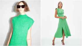 Modelo vestida de Zara, a la derecha y modelo vestida de Claro, a la izquierda.