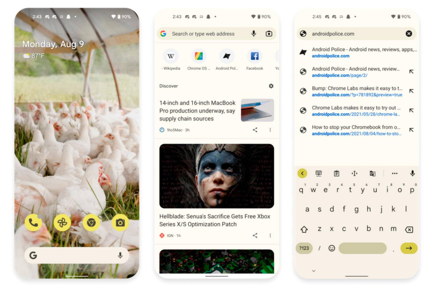 Material You en Chrome