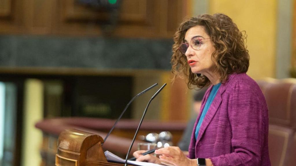 María Jesús Montero, este miércoles en el Congreso. EE