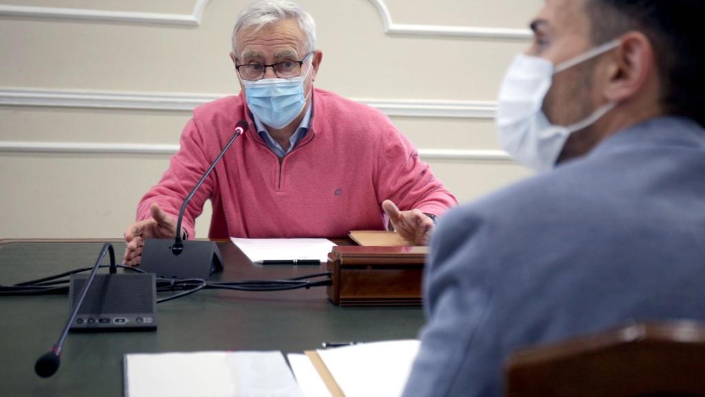 Joan Ribó, alcalde de Valencia, y Sergi Campillo, vicealcalde de la ciudad. EE