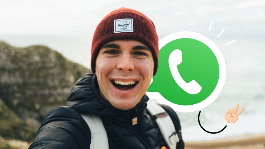 WhatsApp en un selfie.