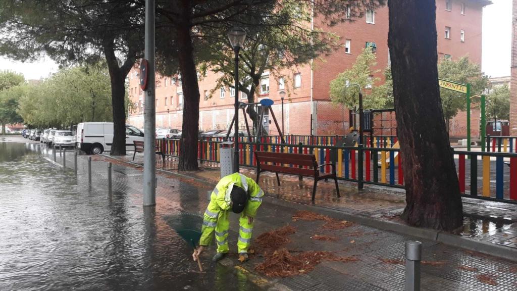 Trabajos de los servicios del Ayuntamiento. Foto: Twitter @TalaveraAyto