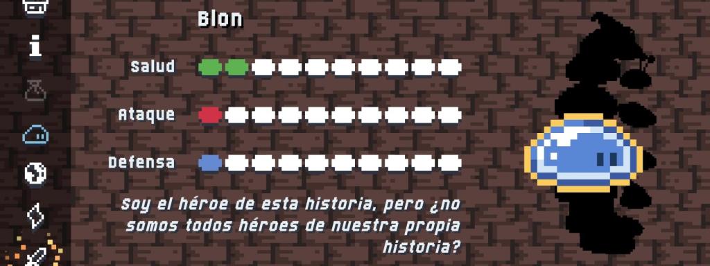 Estadísticas del personaje en Blon