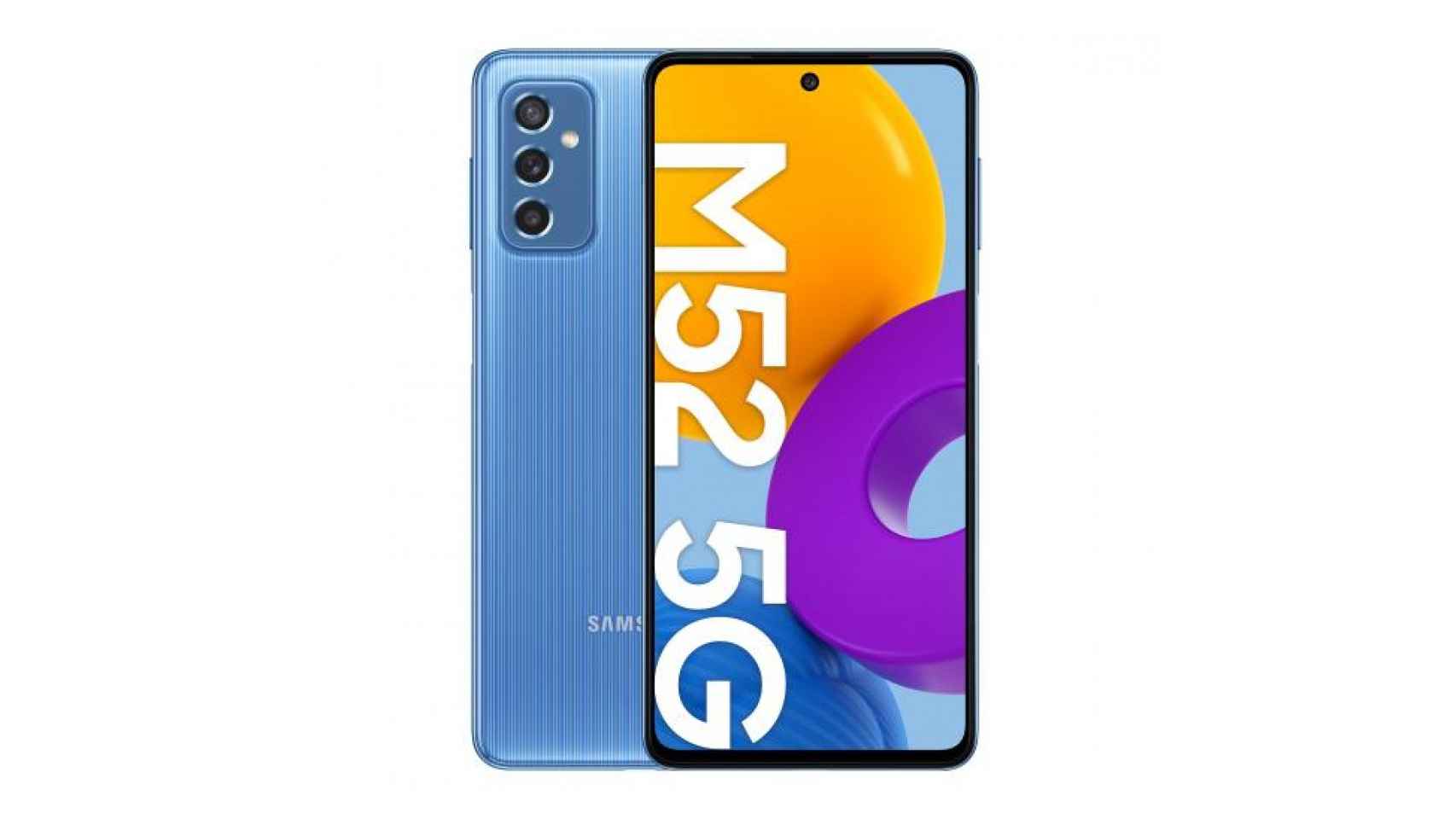 Samsung Galaxy M52 encendido