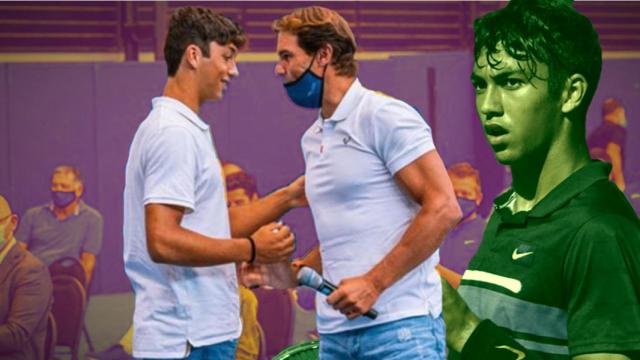 Dani Rincón y Rafa Nadal, en un fotomontaje