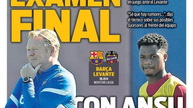 La portada del diario SPORT (26/09/2021)