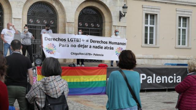 Un momento de la concentración de protesta