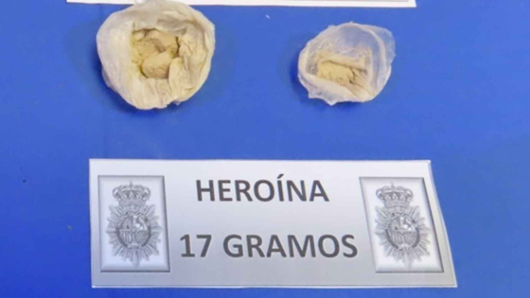 La heroína intervenida durante la operación de la Policía MNacional