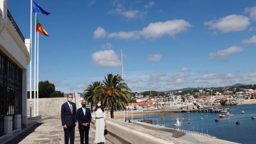 Los Reyes junto al presidente del país, Marcelo Rebelo de Sousa.