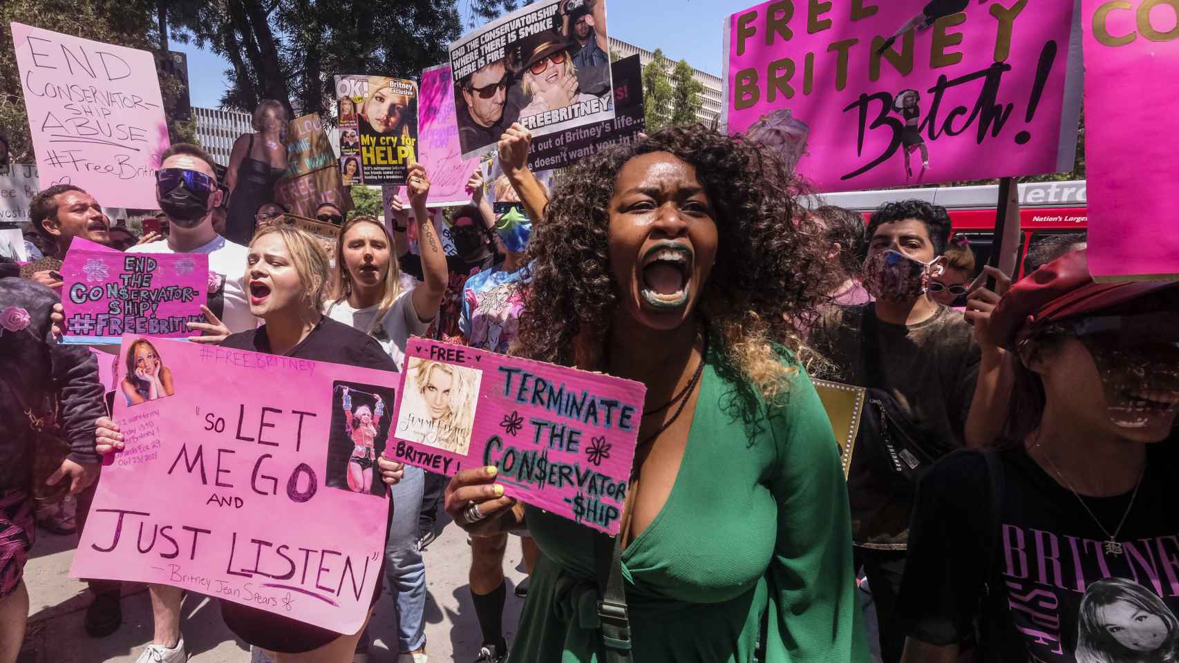Manifestación en Los Ángeles por el movimiento free Britney.