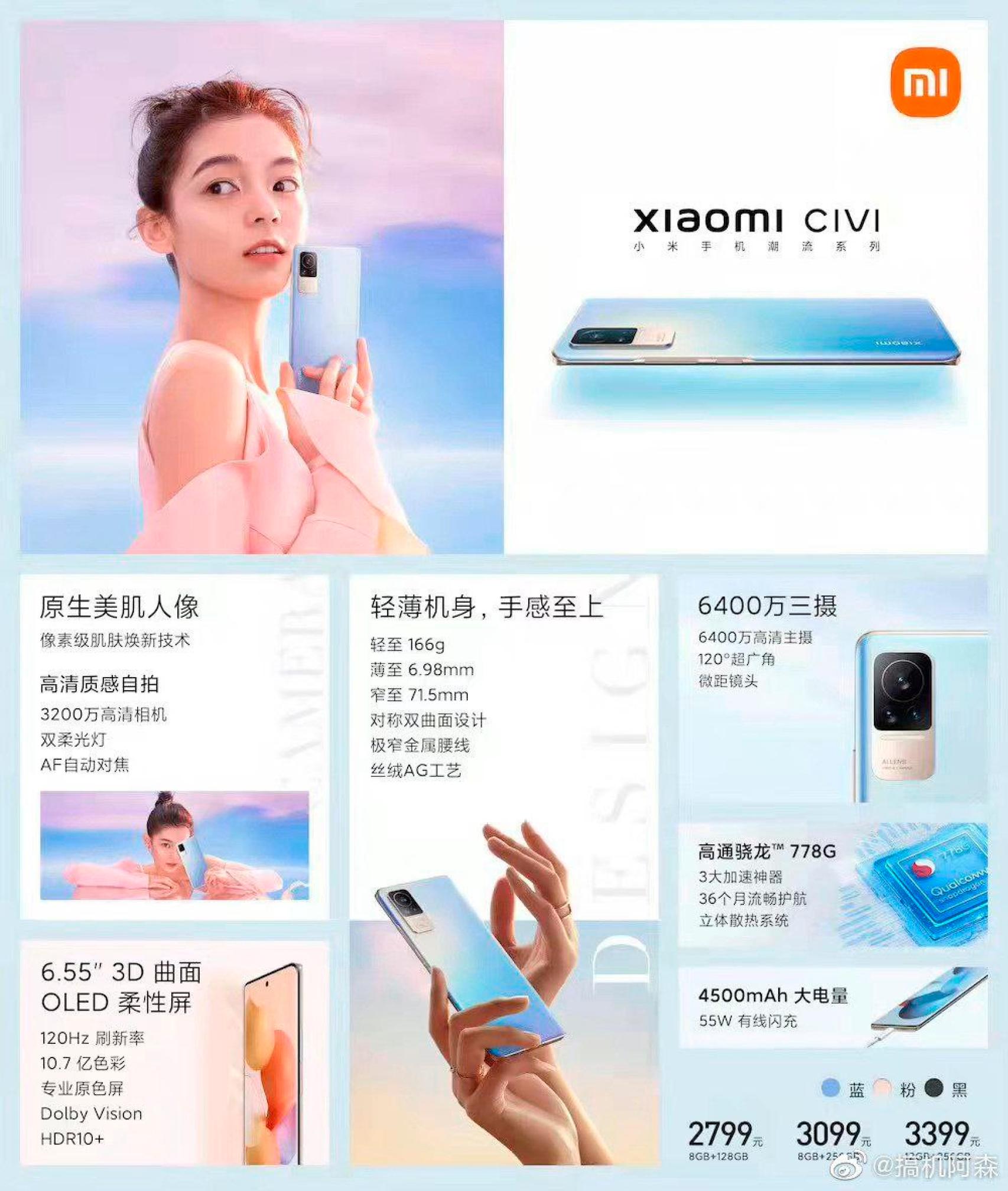 Características Xiaomi CIVI