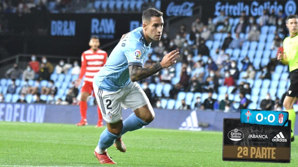 Hugo Mallo, en un partido del Celta de Vigo de La Liga 2021/2022