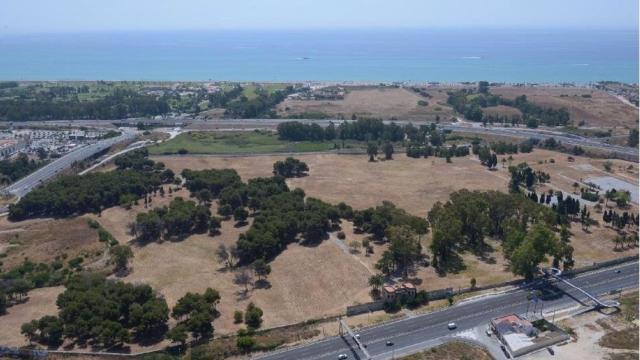 Vista de los terrenos del antiguo Campamento Benítez, en Málaga.