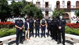 Miembros de la Policía Nacional francesa se incorporan en el patrullaje de Marbella.