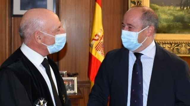Vicente Rouco y el alcalde de Albacete, Emilio Sáez