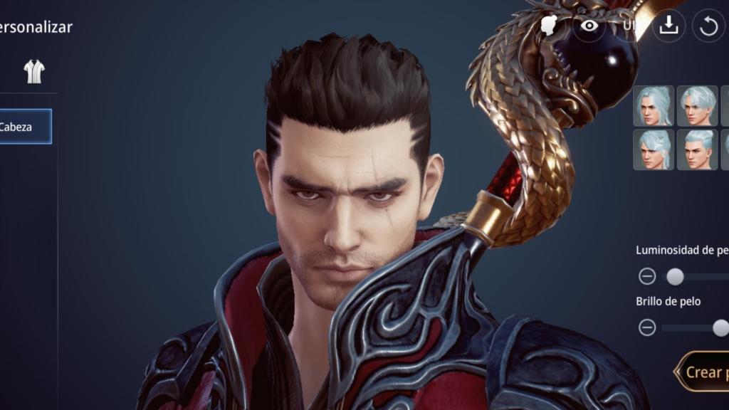 Edición de personaje en MIR4