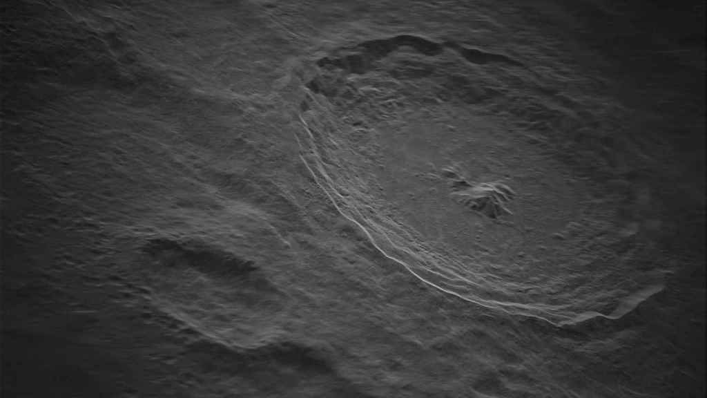 Imagen recortada del cráter Tycho.
