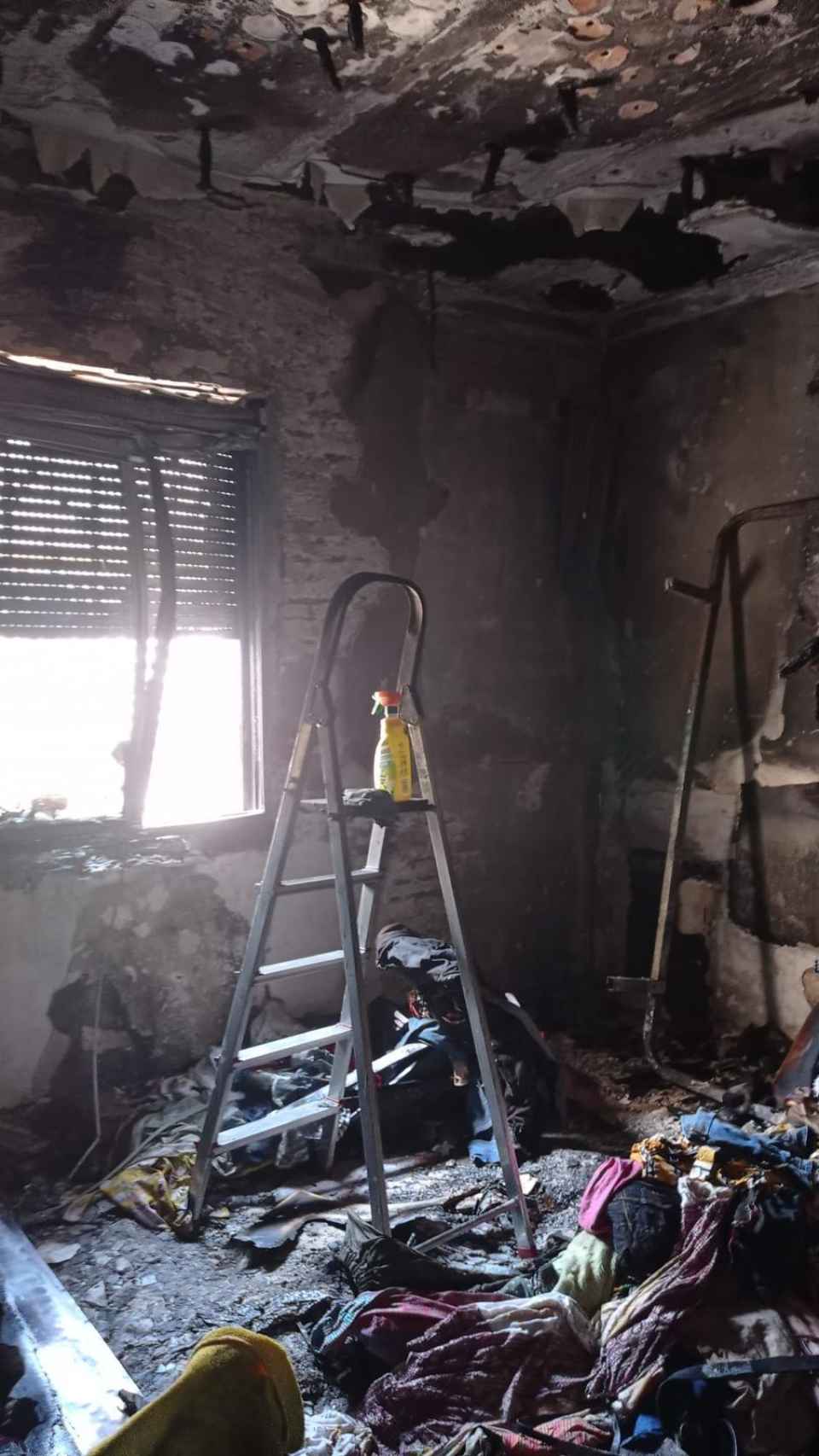 Otra de las habitaciones de la casa que ardió por completo.
