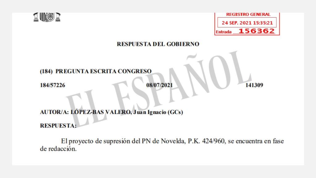 La respuesta del Gobierno, quince palabras para señalar un trabajo pendiente.