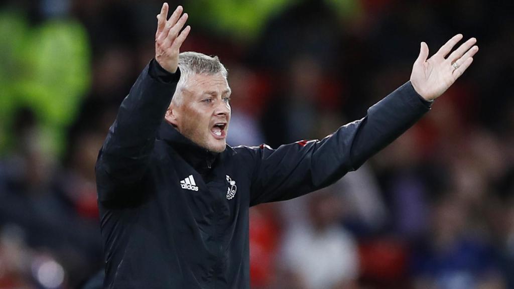 Ole Gunnar Solskjaer, en un partido del Manchester United en la temporada 2021/2022