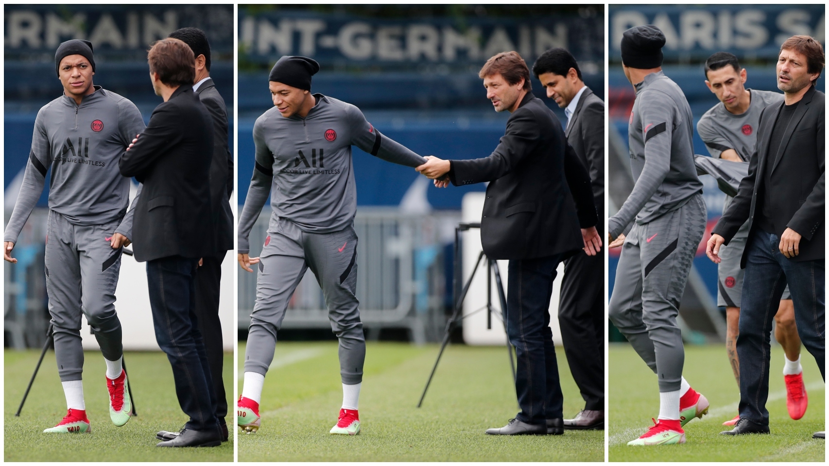 El encuentro entre Mbappé, Leonardo y Al-Khelaifi