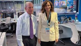 Michael Bloomberg junto a Isabel Díaz Ayuso este lunes en Nueva York.