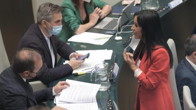 La vicealcaldesa de Madrid, Begoña Villacís, este martes en el pleno del Ayuntamiento. EP