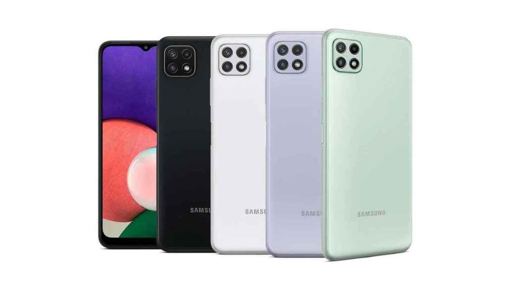 Samsung Galaxy F42 en diferentes colores