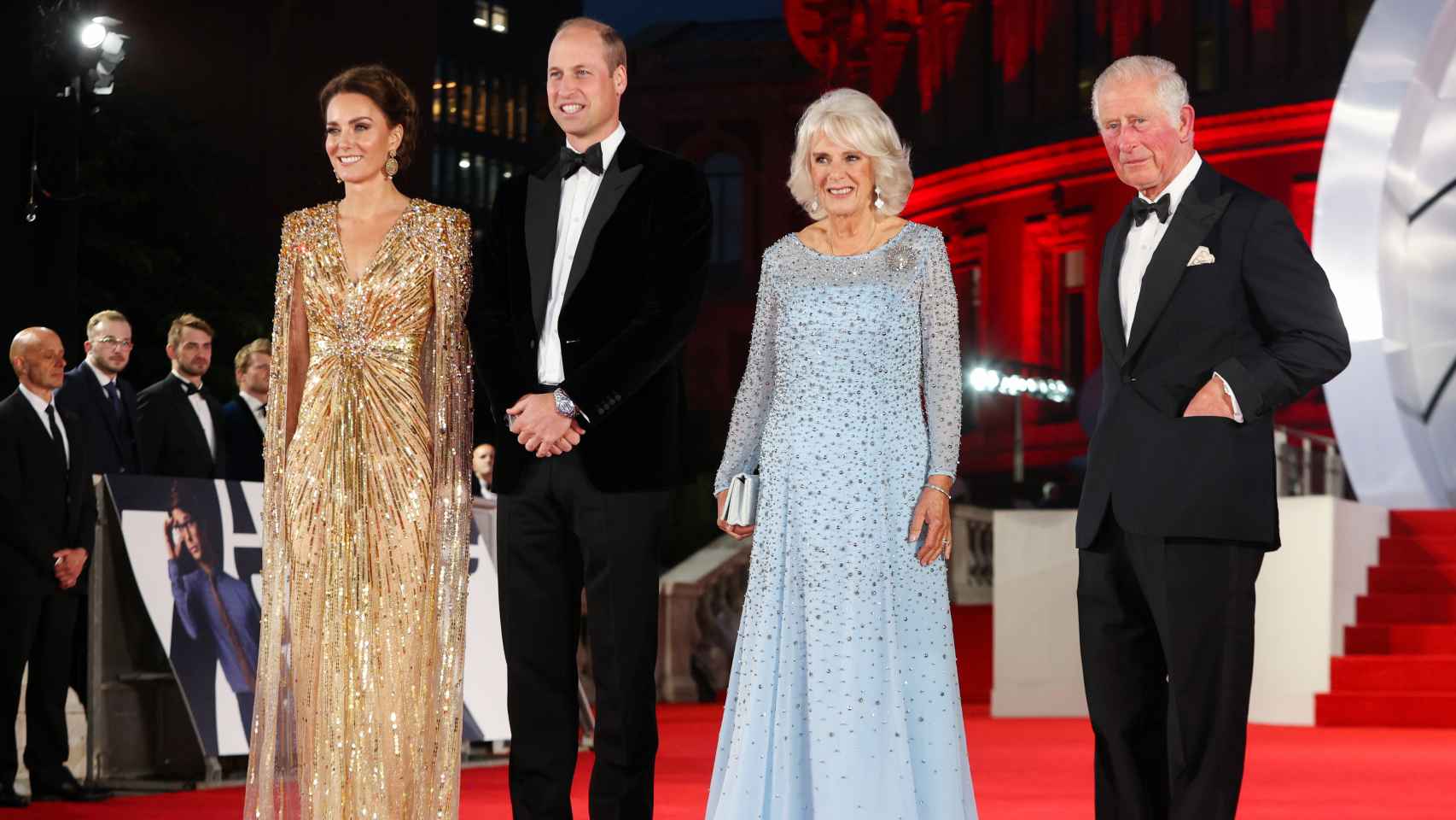 La Familia Real británica en el estreno de la última película del agente 007.