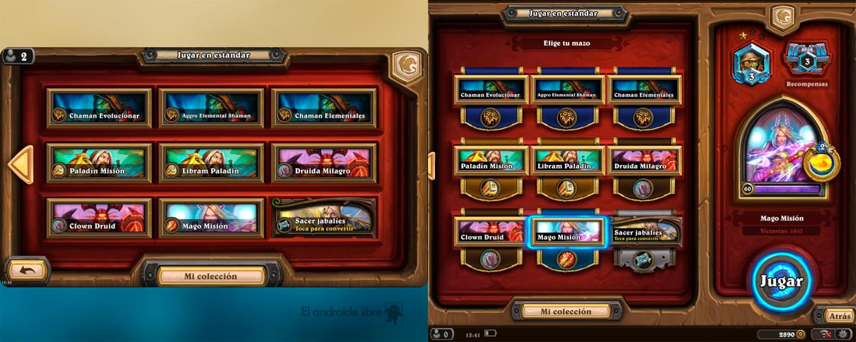 HeartShtone con la función de Labs sin activar y activada