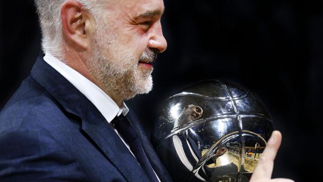 Pablo Laso celebrando la Supercopa