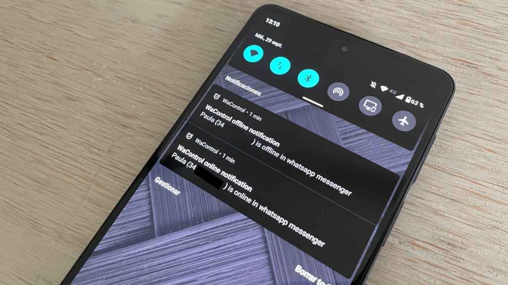 Con la app se reciben notificaciones cada vez que un contacto se conecta a WhatsApp.